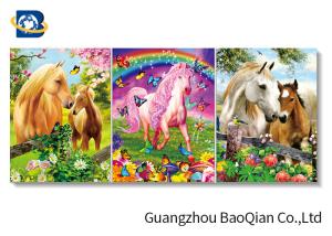 China Stock Horse Wall Decor Picture , PP / PET Material 3d Flipped Poster factory