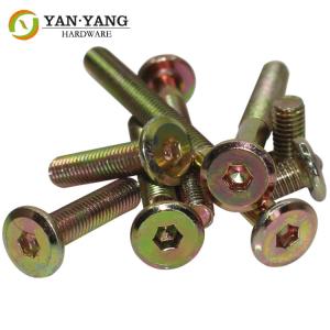 China Furniture Hardware flat Round head furniture hexagon socket screws factory