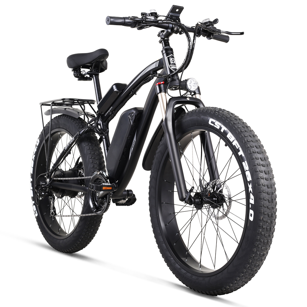 48V 1000W Motor Fat Tyre Electric Bicycles with 48V 17Ah Battery and Blue Screen Display
