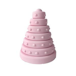 China Lead Free Silicone Stacking Toy Food Grade Early Learning Toys For Infants factory