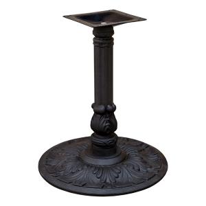 China Black Ornamental Iron Parts Table Base Solid Cast Iron Table Legs 720mm Height factory