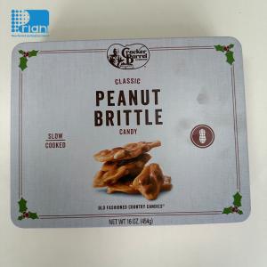 China Embossed Gift Tin Cans Empty Biscuit Tin Packaging With CMYK / Pantone Printing factory