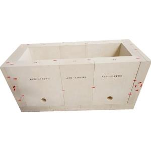 China Little CaO Content Fused Cast Azs Block for Super-Class Refractoriness Glass Melting Kiln factory
