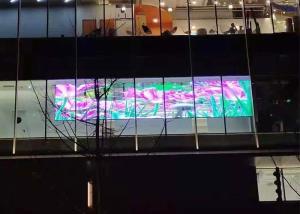 China SMD2020 P3.91 Glass Transparent Led Display 500x1000mm Cabinet factory