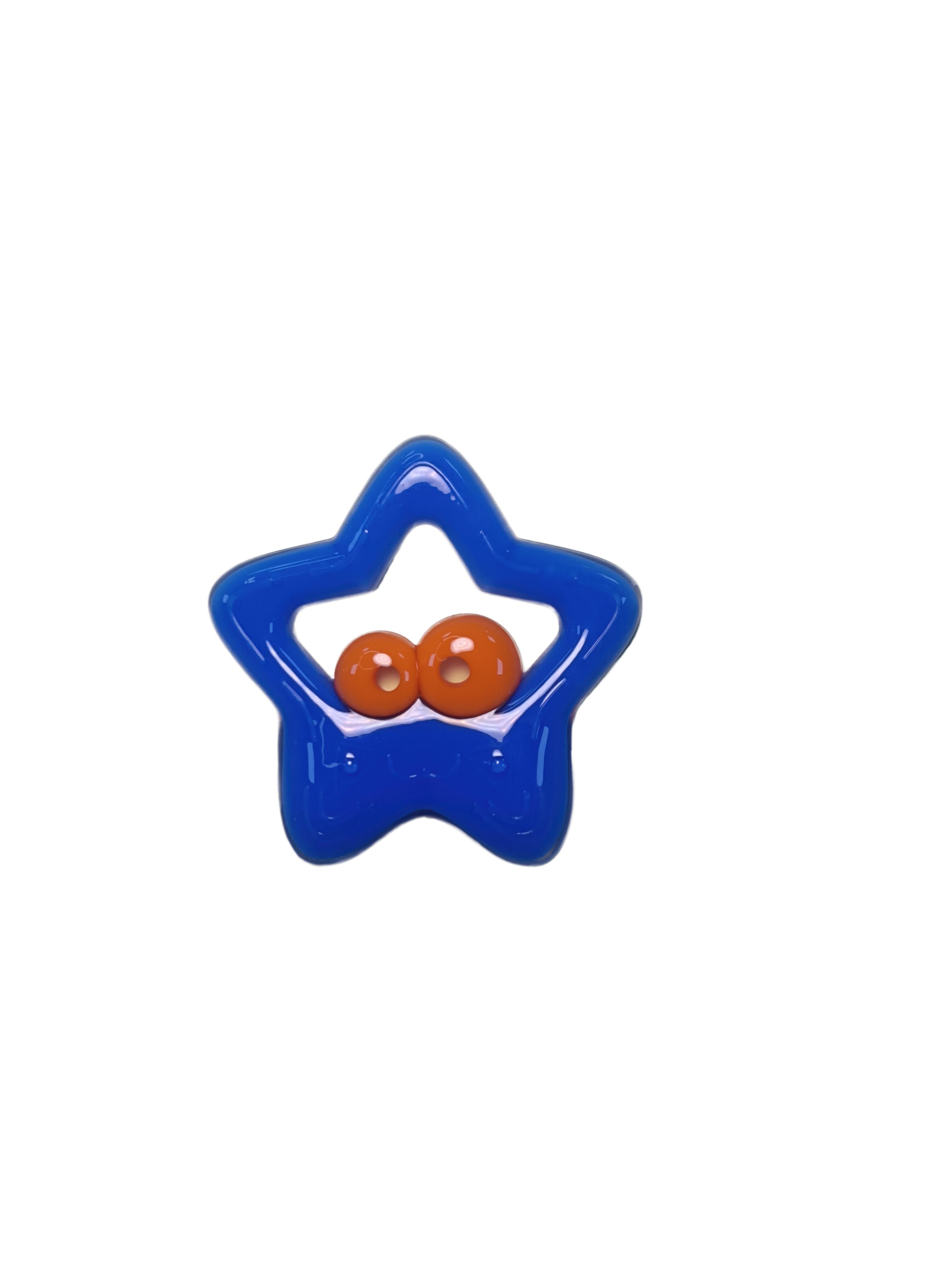 Handheld Silicone Wrist Teether Starfish Ice Cream Phthalate Free With Size Is 8*7.3cm And Weight Is 38 Gram