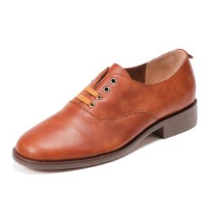 China HZM032 Cowhide Women'S Single Shoes Autumn And Winter New British Style Women'S Shoes Retro All-Match Derby Shoes Soft S factory
