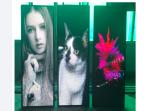 Slim Digital Signage Full Color Led Poster Panel Floor Standing 1000cd/m2