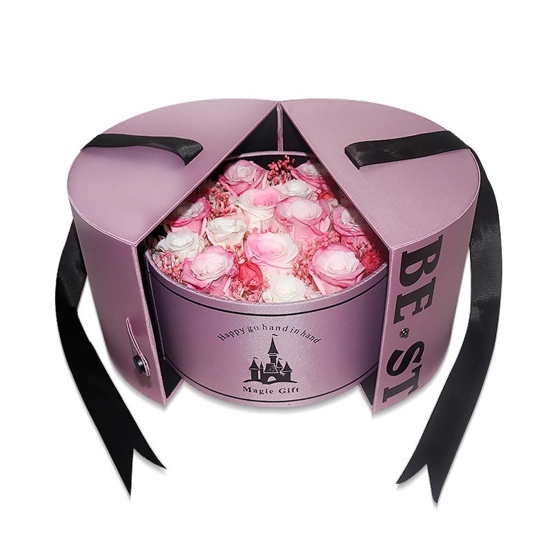 Long lasting preserved flowers in surprise magic flower box for lover rose big preserved rose in poke ball