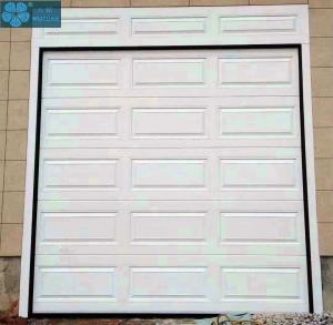 China White IP55 430mm Panel Residential Sectional Garage Door factory