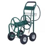 Heavy Duty Four-Wheel Steel Metal Garden Hose Reel Cart Perfect for Shopping and