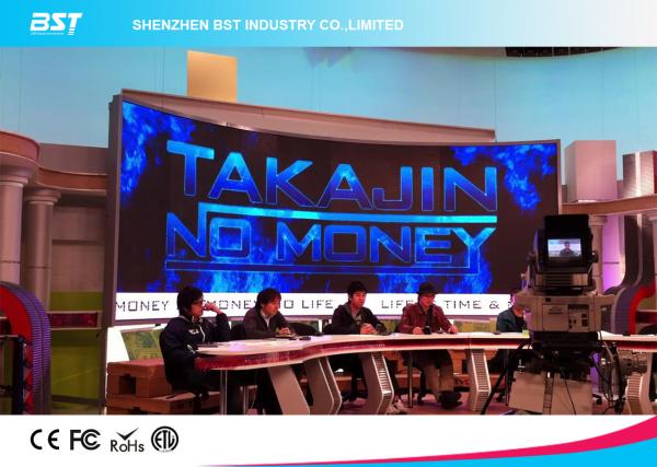 P4mm Indoor Curved LED Display screen , SMD2121 full color led screen for TV