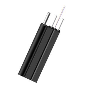 China Bow Type FTTH Drop Cable G657A1 / 2 Fibers Self Supporting Fiber Optic Cable factory