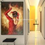 Modern Handmade Flamenco Dancer Oil Painting , Abstract Wall Art Canvas Painting