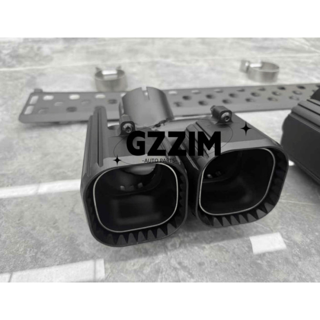 Rear Bumper Muffler Tips Exhaust Pipes Black Tail Throat Second Generation For 2020 Land Rover Defender 90 110
