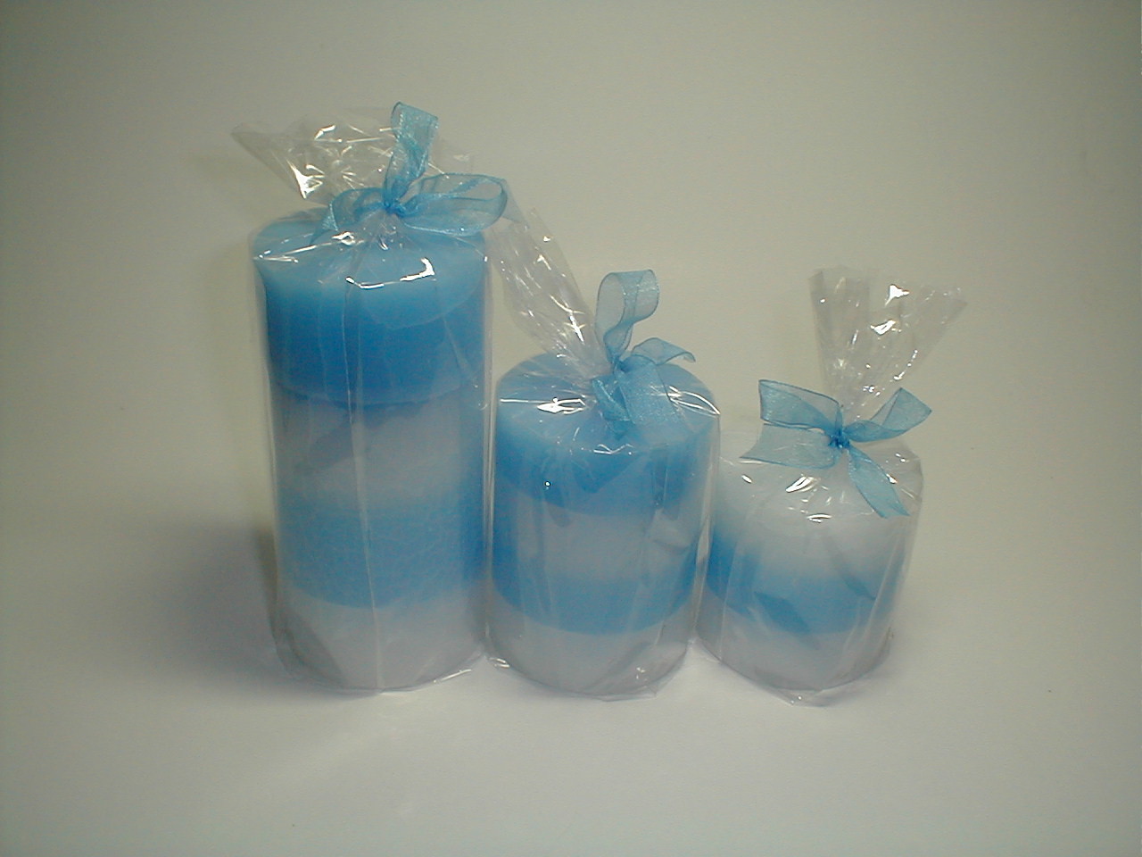 100% paraffin wax scented pillar candle with clear bag and printed label