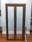 Adjustable Aluminum Folding Doors Brown Custom Size Internal Aluminium Glass