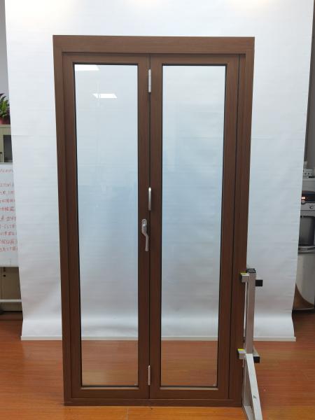 Adjustable Aluminum Folding Doors Brown Custom Size Internal Aluminium Glass