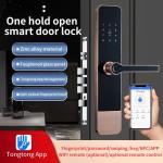 Anti Peep Smart TTLock Digital Door Lock Biometric Code IC Card NFC Unlock