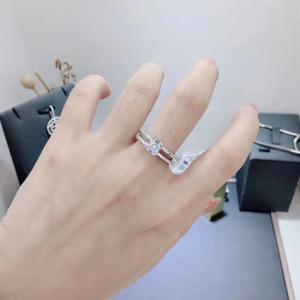China Women S925 Sterling Silver Rings Black CZ Cubic Zirconia Square Cut Jewelry factory