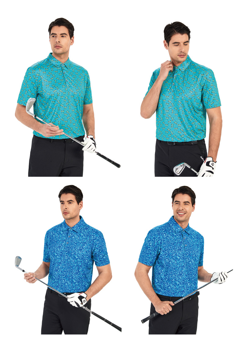 Summer Lapel Polo Shirt for Men's Business Casual Custom Print and Customized Labels