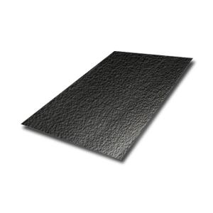 China Hammered Metal Sheet 304 316 Black Stainless Steel Sheet Cladding Ripple Shape for Wall Panel factory