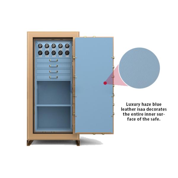 H1800mm Jewely Safe Luxury Leather Watch Winder Fingerprint Lock With Fireproof