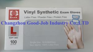 China ASTM D5250 PVC Disposable Synthetic Vinyl Exam Gloves factory
