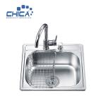 Hot Sale SUS304 Stainless Steel Kitchen Sink Single Bowl Kitchen Sink Press