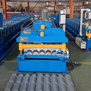 Automatic Roof Tile Roll Forming Machine with PLC Control 3KW
