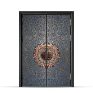 China Customized Modern Villa Entrance Security Iron Door Matte Finished factory