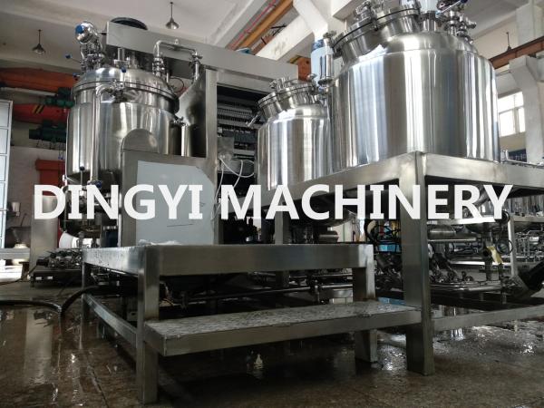 Fat Emulsion Industrial Vacuum Mixer , High Viscosity Mixer HMI Control 220V