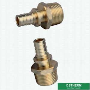 China 1/2&quot; Slide PEX Brass Fittings For Male Threaded Coupling factory