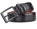 Flat Neutral Pu Leather Belts 110cm Zinc Alloy Belt Buckle Men
