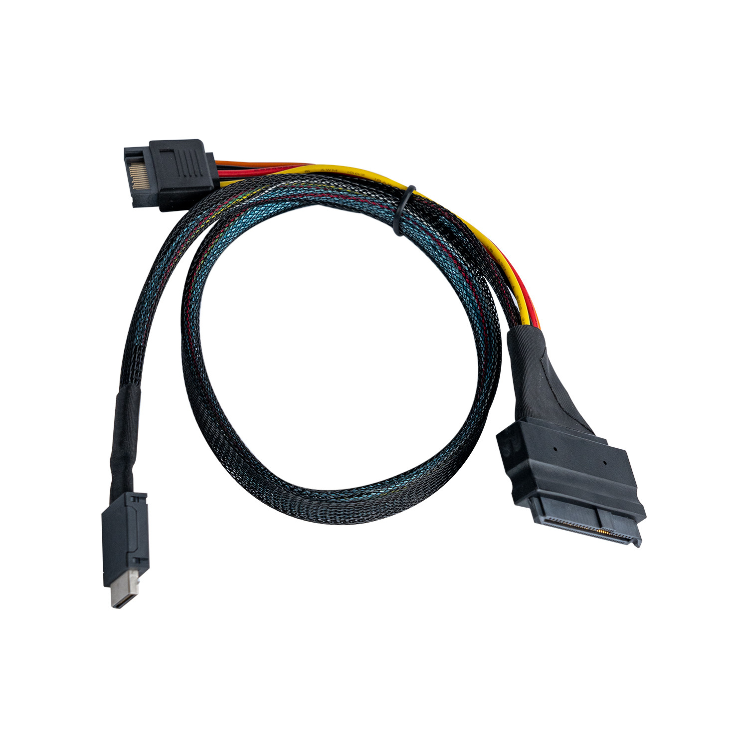 Mini Sas HD Sff-8643 to Sff-8639+SATA 15p internal Cables Secure Cable for High-performance computing