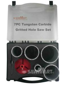 China 7 pcs tungsten carbide grit hole saw kit masonry tile factory