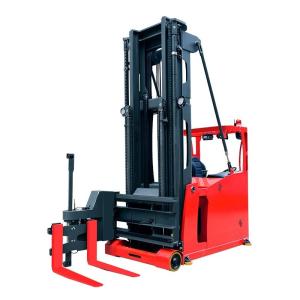 China 2900 Kg 4-Directional Electric Battery Operated Reach Truck 3 Ton Multidirectional Forklift 8m Height factory