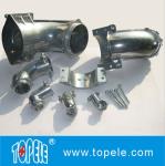 Straight / 90 Degree Flexible Conduit and Fittings Metal Zinc Squeeze Angle