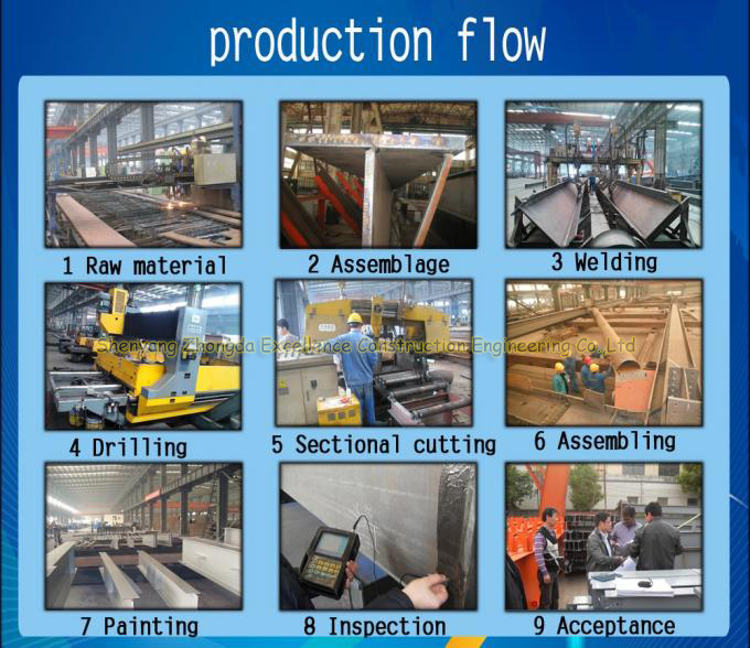 Long Span Prefabricated Steel Frame 4S Car Exhibition Hall
