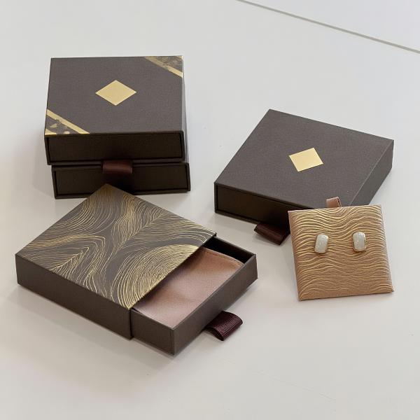 Custom Logo Eco Friendly Printed Hard Rigid Recycle Style Paper Packaging Cardboard Drawer box Sliding For Jewellery