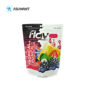 FDA MOPP Smell Proof Flower Bag Mylar Zipper Bags Gravure Printing