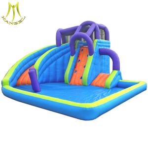 China Hansel low price amusement used bouncy castles water slide with pool for sale factory