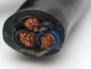 China Flexible Drum-Reeling Cable, Drum Cable, Reel Cable, FLEXIBLE CABLE for PASSENGER / MATERIAL HOIST RVV-NBR-PUR 4*4 factory
