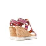 Woven Straps 8cm Womens Wedge Heeled Shoes Towering Jute Platform