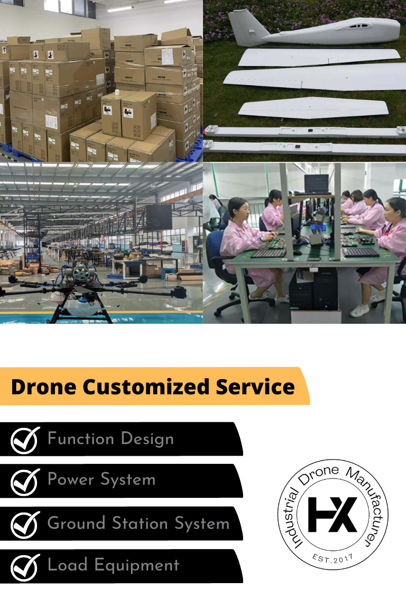 VTOL Industrial Drone Long Endurance 3600mm Wingspan Payload 5KG Pod Camera For Mapping Survey Inspection HX360L
