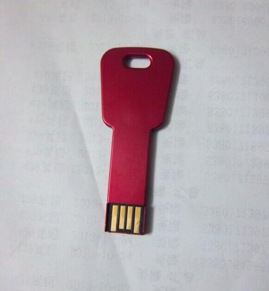 Metal key shape usb with custom logo printing at 1gb to 32gb