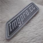 Outdoor Men Clothing Reflective PU Leather Patches High Frequency Sewing Line