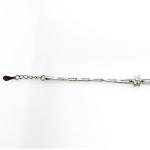 925 Sterling Silver Flower Clear Cubic Zircon Link Tennis Bracelet (SB003)