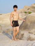 Quality waterproof swimming brief shorts men swimsuit male swimsuit XXXL quick