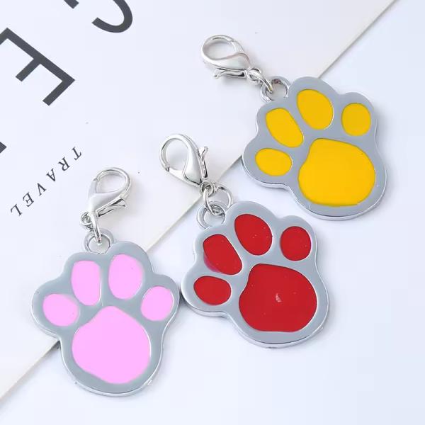 OEM / ODM Stainless Steel Pet Tags Paw Shape Dog Identity Tags