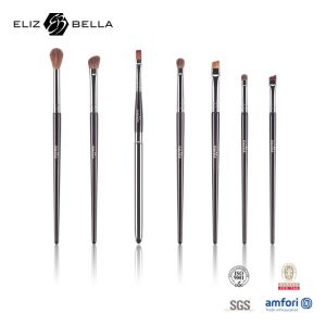 China 7pcs Eye Makeup Brush With Black Wooden Handle Daily Use Makeup Tools factory